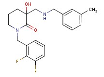 1-(2,3-difluorobenzyl)-3-hydroxy-3-{[(3-methylbenzyl)amino]methyl}-2-piperidinone