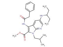 methyl 5-[(1-ethylpropyl)amino]-1-isobutyl-3-[(phenylacetyl)amino]-1H-pyrrolo[2,3-b]pyridine-2-carboxylate