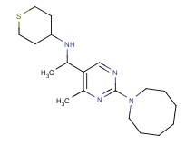 N-{1-[2-(1-azocanyl)-4-methyl-5-pyrimidinyl]ethyl}tetrahydro-2H-thiopyran-4-amine