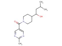 3-methyl-1-{1-[(2-methyl-5-pyrimidinyl)carbonyl]-4-piperidinyl}-1-butanol