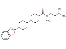 1'-(1,3-benzoxazol-2-yl)-N-methyl-N-(3-methylbutyl)-1,4'-bipiperidine-4-carboxamide