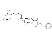5-[1-(2,4-dimethylbenzyl)-4-hydroxy-4-piperidinyl]-N-methyl-N-[2-(2-pyridinyl)ethyl]-1-benzofuran-2-carboxamide