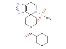 1'-(cyclohexylcarbonyl)-5-(methylsulfonyl)-1,5,6,7-tetrahydrospiro[imidazo[4,5-c]pyridine-4,4'-piperidine]