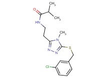 N-(2-{5-[(3-chlorobenzyl)thio]-4-methyl-4H-1,2,4-triazol-3-yl}ethyl)-2-methylpropanamide