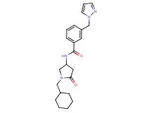N-[1-(cyclohexylmethyl)-5-oxopyrrolidin-3-yl]-3-(1H-pyrazol-1-ylmethyl)benzamide