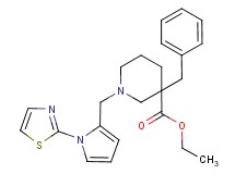 ethyl 3-benzyl-1-{[1-(1,3-thiazol-2-yl)-1H-pyrrol-2-yl]methyl}-3-piperidinecarboxylate