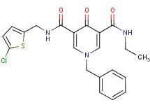 1-benzyl-N-[(5-chloro-2-thienyl)methyl]-N'-ethyl-4-oxo-1,4-dihydro-3,5-pyridinedicarboxamide