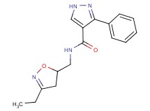 N-[(3-ethyl-4,5-dihydroisoxazol-5-yl)methyl]-3-phenyl-1H-pyrazole-4-carboxamide