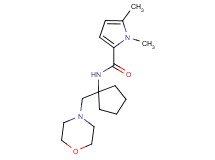 1,5-dimethyl-N-[1-(morpholin-4-ylmethyl)cyclopentyl]-1H-pyrrole-2-carboxamide