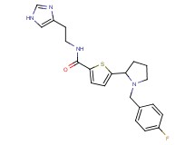 5-[1-(4-fluorobenzyl)-2-pyrrolidinyl]-N-[2-(1H-imidazol-4-yl)ethyl]-2-thiophenecarboxamide
