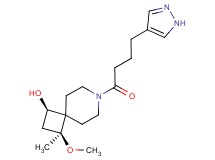 (1R*,3S*)-3-methoxy-3-methyl-7-[4-(1H-pyrazol-4-yl)butanoyl]-7-azaspiro[3.5]nonan-1-ol