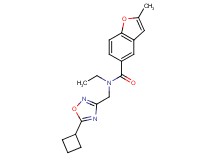 N-[(5-cyclobutyl-1,2,4-oxadiazol-3-yl)methyl]-N-ethyl-2-methyl-1-benzofuran-5-carboxamide