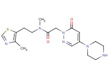 N-methyl-N-[2-(4-methyl-1,3-thiazol-5-yl)ethyl]-2-[6-oxo-4-(1-piperazinyl)-1(6H)-pyridazinyl]acetamide hydrochloride
