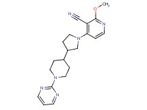 2-methoxy-4-{3-[1-(2-pyrimidinyl)-4-piperidinyl]-1-pyrrolidinyl}nicotinonitrile