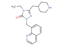 4-ethyl-5-(piperidin-4-ylmethyl)-2-(quinolin-8-ylmethyl)-2,4-dihydro-3H-1,2,4-triazol-3-one