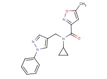 N-cyclopropyl-5-methyl-N-[(1-phenyl-1H-pyrazol-4-yl)methyl]isoxazole-3-carboxamide