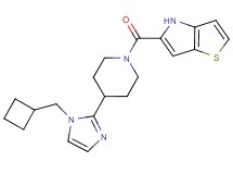 5-({4-[1-(cyclobutylmethyl)-1H-imidazol-2-yl]-1-piperidinyl}carbonyl)-4H-thieno[3,2-b]pyrrole