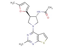 N-[(3S*,4R*)-4-(5-methyl-2-furyl)-1-(2-methylthieno[2,3-d]pyrimidin-4-yl)pyrrolidin-3-yl]acetamide