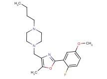 1-butyl-4-{[2-(2-fluoro-5-methoxyphenyl)-5-methyl-1,3-oxazol-4-yl]methyl}piperazine