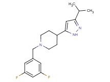 1-(3,5-difluorobenzyl)-4-(3-isopropyl-1H-pyrazol-5-yl)piperidine