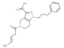 5-[(3E)-pent-3-enoyl]-1-(3-phenylpropyl)-4,5,6,7-tetrahydro-1H-pyrazolo[4,3-c]pyridine-3-carboxylic acid