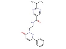 2-isopropyl-N-[2-(6-oxo-3-phenylpyridazin-1(6H)-yl)ethyl]pyrimidine-5-carboxamide