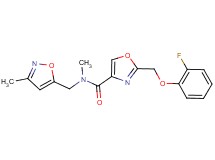 2-[(2-fluorophenoxy)methyl]-N-methyl-N-[(3-methyl-5-isoxazolyl)methyl]-1,3-oxazole-4-carboxamide