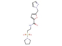 5-(1H-pyrazol-1-ylmethyl)-N-[2-(pyrrolidin-1-ylsulfonyl)ethyl]-2-furamide