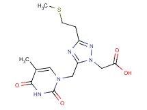 {5-[(5-methyl-2,4-dioxo-3,4-dihydropyrimidin-1(2H)-yl)methyl]-3-[2-(methylthio)ethyl]-1H-1,2,4-triazol-1-yl}acetic acid