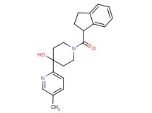1-(2,3-dihydro-1H-inden-1-ylcarbonyl)-4-(5-methylpyridin-2-yl)piperidin-4-ol
