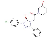 2-(4-chlorophenyl)-4-[2-(3-hydroxy-1-piperidinyl)-2-oxoethyl]-5-phenyl-2,4-dihydro-3H-1,2,4-triazol-3-one