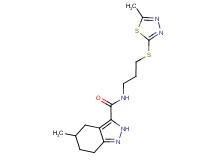5-methyl-N-{3-[(5-methyl-1,3,4-thiadiazol-2-yl)thio]propyl}-4,5,6,7-tetrahydro-2H-indazole-3-carboxamide