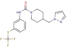 4-(1H-pyrazol-1-ylmethyl)-N-{3-[(trifluoromethyl)thio]phenyl}piperidine-1-carboxamide