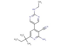 2-amino-6-(1,1-dimethylpropyl)-4-[2-(ethylamino)pyrimidin-5-yl]nicotinonitrile