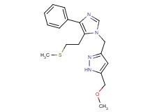 5-(methoxymethyl)-3-({5-[2-(methylthio)ethyl]-4-phenyl-1H-imidazol-1-yl}methyl)-1H-pyrazole