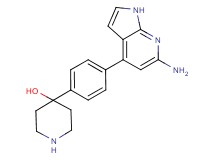 4-[4-(6-amino-1H-pyrrolo[2,3-b]pyridin-4-yl)phenyl]piperidin-4-ol