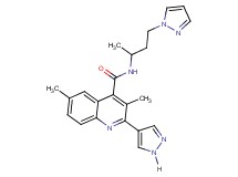3,6-dimethyl-N-[1-methyl-3-(1H-pyrazol-1-yl)propyl]-2-(1H-pyrazol-4-yl)quinoline-4-carboxamide