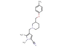 1,5-dimethyl-4-({3-[(4-methylphenoxy)methyl]-1-piperidinyl}methyl)-1H-pyrrole-2-carbonitrile