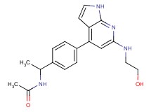 N-[1-(4-{6-[(2-hydroxyethyl)amino]-1H-pyrrolo[2,3-b]pyridin-4-yl}phenyl)ethyl]acetamide