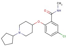 5-chloro-2-[(1-cyclopentylpiperidin-4-yl)oxy]-N-methylbenzamide