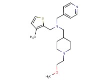 1-[1-(2-methoxyethyl)-4-piperidinyl]-N-[(3-methyl-2-thienyl)methyl]-N-(4-pyridinylmethyl)methanamine