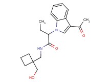 2-(3-acetyl-1H-indol-1-yl)-N-{[1-(hydroxymethyl)cyclobutyl]methyl}butanamide
