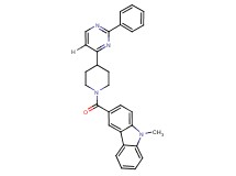 9-methyl-3-{[4-(2-phenyl-4-pyrimidinyl)-1-piperidinyl]carbonyl}-9H-carbazole