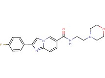 2-(4-fluorophenyl)-N-(2-morpholin-4-ylethyl)imidazo[1,2-a]pyridine-6-carboxamide