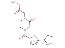 methyl (2-oxo-4-{[5-(2-pyrrolidinyl)-2-thienyl]carbonyl}-1-piperazinyl)acetate