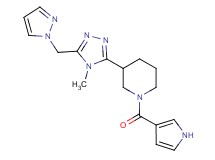 3-[4-methyl-5-(1H-pyrazol-1-ylmethyl)-4H-1,2,4-triazol-3-yl]-1-(1H-pyrrol-3-ylcarbonyl)piperidine