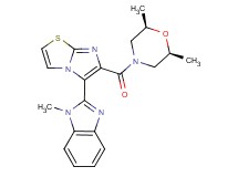 2-(6-{[(2R*,6S*)-2,6-dimethylmorpholin-4-yl]carbonyl}imidazo[2,1-b][1,3]thiazol-5-yl)-1-methyl-1H-benzimidazole