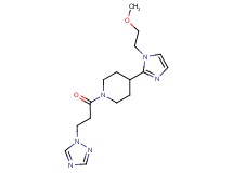 4-[1-(2-methoxyethyl)-1H-imidazol-2-yl]-1-[3-(1H-1,2,4-triazol-1-yl)propanoyl]piperidine