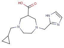 1-(cyclopropylmethyl)-4-(1H-imidazol-2-ylmethyl)-1,4-diazepane-6-carboxylic acid