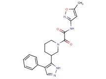 N-(5-methylisoxazol-3-yl)-2-oxo-2-[3-(4-phenyl-1H-pyrazol-5-yl)piperidin-1-yl]acetamide